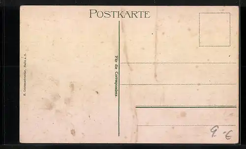 AK Halle a. S., Burg Giebichenstein von der Bergschänke aus gesehen