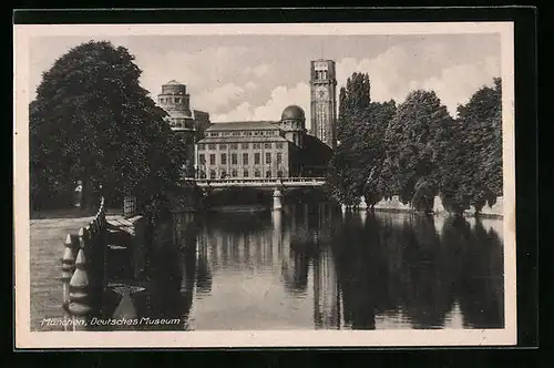 AK München, Brücke vor dem Deutschen Museum