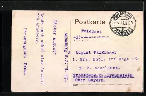 AK Annaberg i. Erzgeb., Generalansicht der Stadt