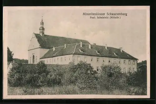 AK Scheinfeld in Mittelfranken, das Minoritenkloster Schwarzenberg