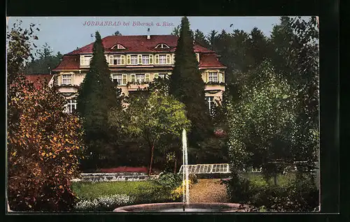 AK Jordanbad a. Riss, Parkanlagen mit Wasserspiel