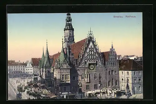 AK Breslau, Blick auf das Rathaus