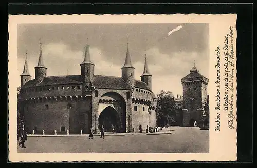 AK Krakow, Barbakan i Brama Florianska