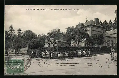 AK Cleres, Les Ecoles et la Rue de la Gare