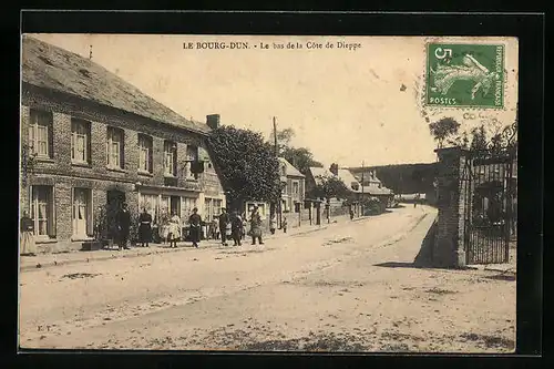 AK Le Bourg Dun, Le bas de la Cote de Dieppe