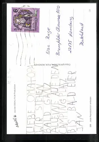 AK Mecki fährt beim Skifahren gegen einen Baum