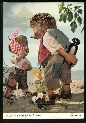 AK Mecki mit seinem Sohn, Hilfe bei Zahnweh