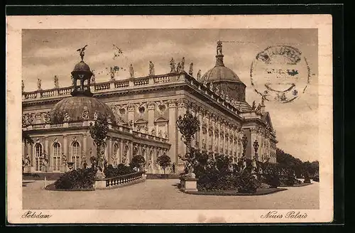 AK Potsdam, Schloss Sanssouci, Partie am neuen Palais