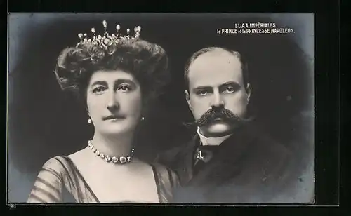 AK LL. AA. Imperiales le Prince et la Princesse Napoleon, Portraits der Monarchen von Frankreich