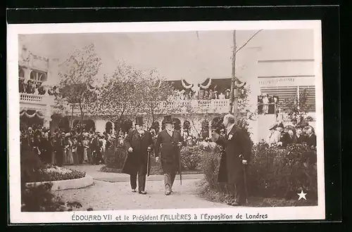 AK Edouard II et le President Fallieres a l`Exposition de Londres, Frankreich und England