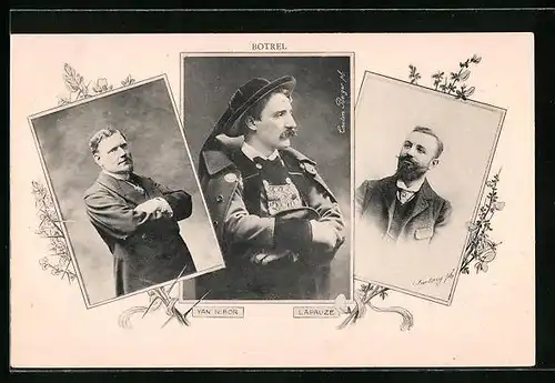 AK Botrel, Yan Nibor und Lapauze, Portraits der Dichter