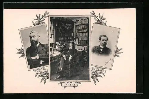 AK Foley, J. Fabre und Cabanes, die Dichter im Portrait