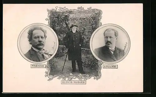 AK Fremine, Clovis Hugues, Lolliee, die Dichter im Portrait