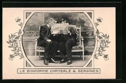 AK Le Bonhomme Chrysale & Sergines, Dichter im Portrait