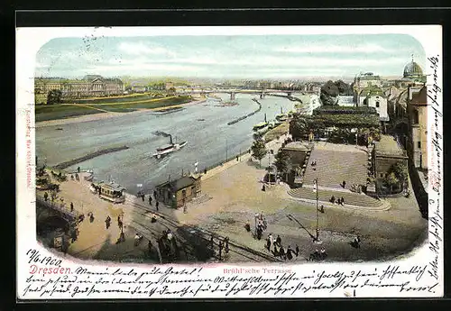 AK Dresden, Brühl`sche Terrasse