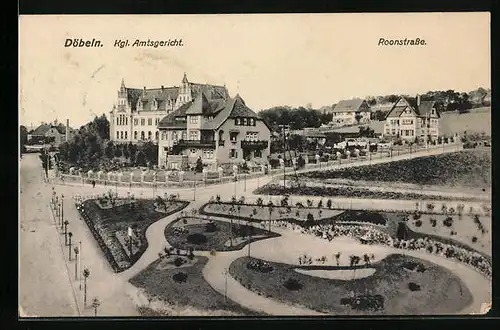 AK Döbeln, Kgl. Amtsgericht und Roonstrasse