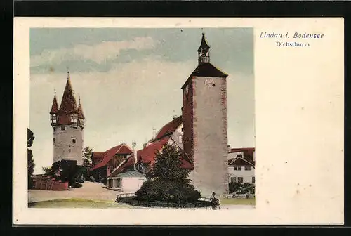 AK Lindau i. Bodensee, Blcik zum Diebsthurm