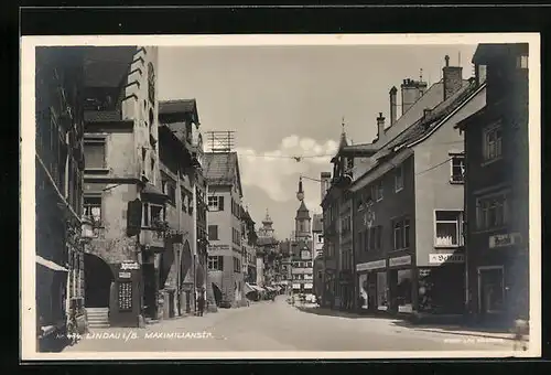 AK Lindau i. B., Partie mit Maximilianstrasse