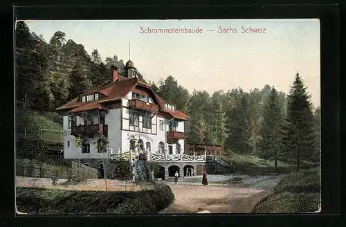 AK Bad Schandau, Gasthaus Schrammsteinbaude