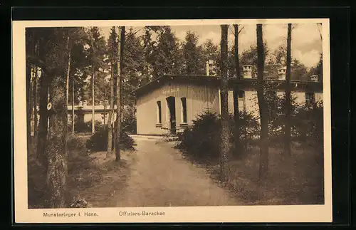 AK Munsterlager in Hann., Offiziers-Baracken