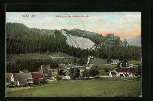 AK Jonsdorf, Blick nach den Mühlsteinbrüchen