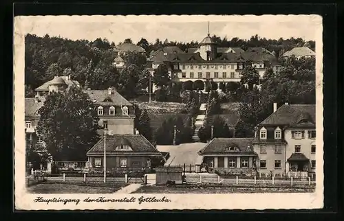 AK Gottleuba, Haupteingang der Kuranstalt