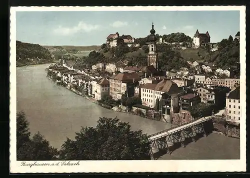 AK Burghausen a. d. Salzach, Totalansicht