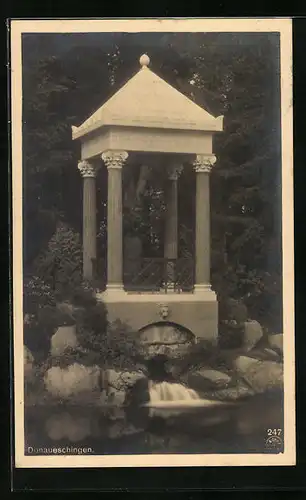 AK Donaueschingen, Neuer Tempel über dem Donaufluss, Geschenk S. M. des Deutschen Kaisers