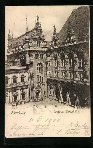 AK Hamburg, Rathaus, Ehrenhof I.