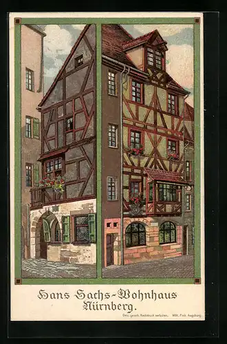 AK Nürnberg, Hans Sachs-Wohnhaus, Aussenansichten