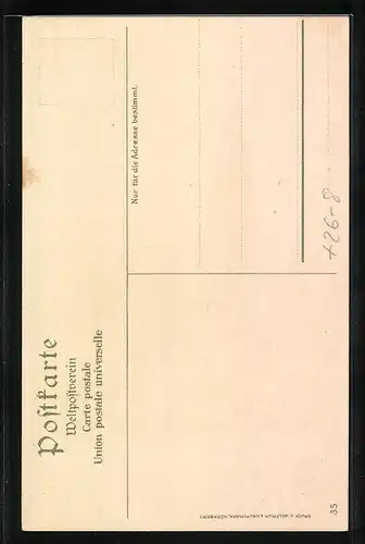 Künstler-AK Heinrich Kley: Freiburg i. B., Totale mit Dom