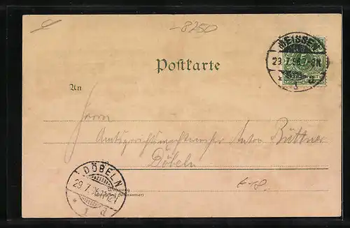 Lithographie Meissen, Königliche Porzellanmanufactur, Albrechtsburg, Albrecht der Beherzte