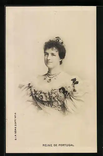 AK Portrait der Königin von Portugal