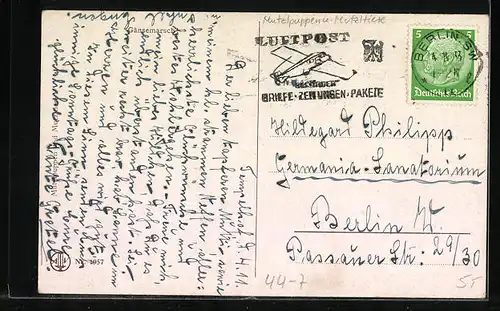 AK Puppe mit Plüschenten beim Gänsemarsch