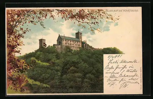 Lithographie Wartburg, Totalansicht