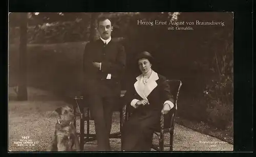 AK Ernst August Herzog von Braunschweig mit Gemahlin