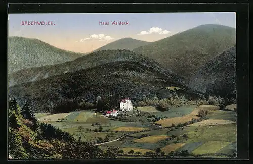 AK Badenweiler, Blick auf Haus Waldeck