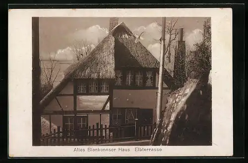 AK Hamburg-Blankenese, altes Haus Elbterrasse