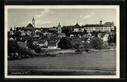 AK Günzburg a. D., Generalansicht mit dem Schloss