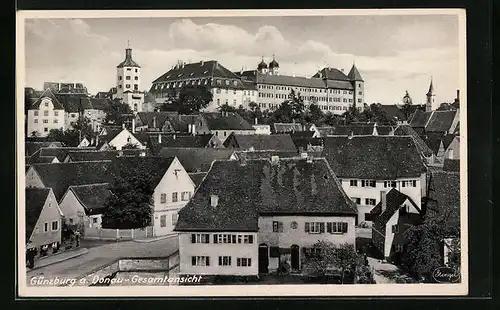 AK Günzburg a. D., Gesamtansicht mit dem Schloss