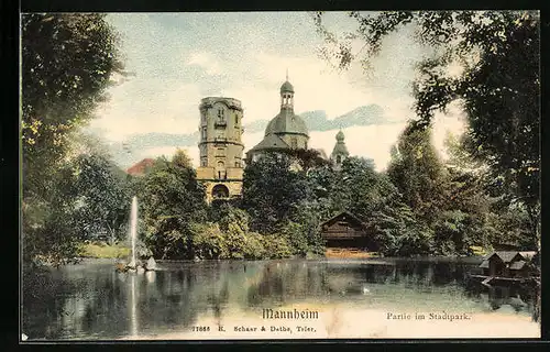 AK Mannheim, Fontäne im Stadtpark