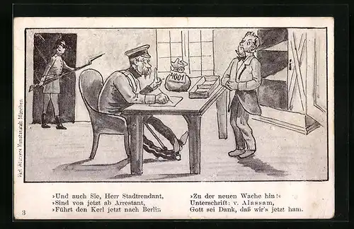 Künstler-AK Berlin, der Hauptmann von KöpenikHerr Stadtrendant