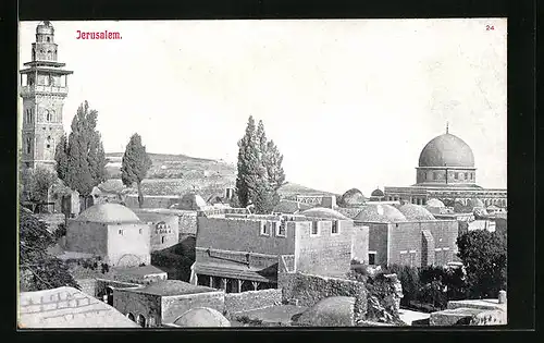 AK Jerusalem, Blick über die Dächer der Stadt