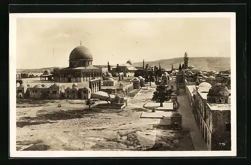 AK Jerusalem, Blick auf den Tempelplatz