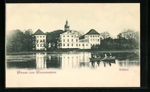 AK Gravenstein, Ruderboot vor dem Schloss