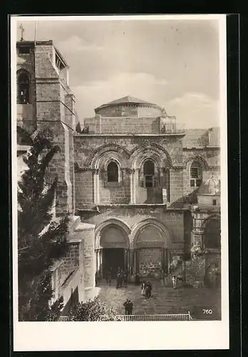 AK Jerusalem, Vor der Heilige Grabeskirche