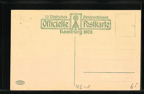 AK Hamburg, 16. Deutsches Bundesschiessen 1909