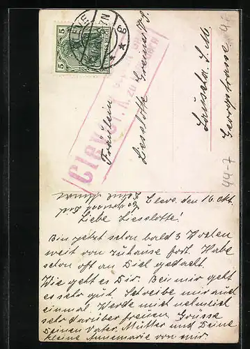 AK Gänseliesel mit Puppe unterm Arm