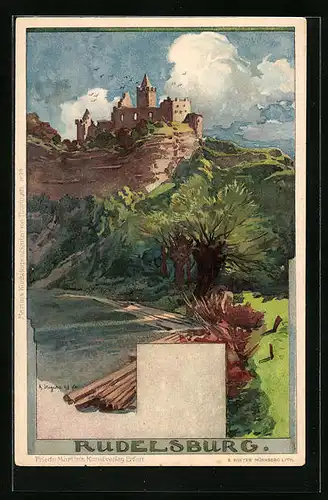 Künstler-AK Naumburg, Rudelsburg