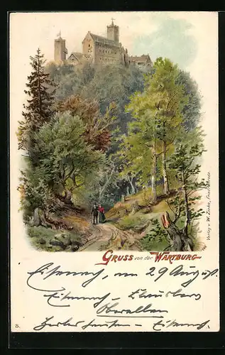 Lithographie Eisenach, Wartburg